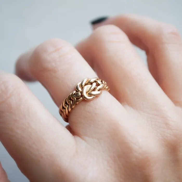 Antique Vintage Jewelry Rings Serpentine Knot Ring