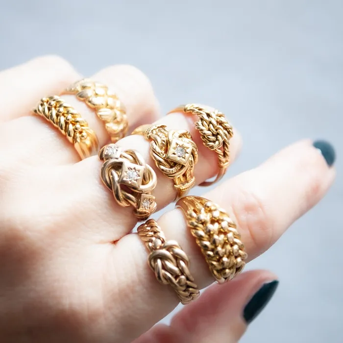 Antique Vintage Jewelry Rings Serpentine Knot Ring