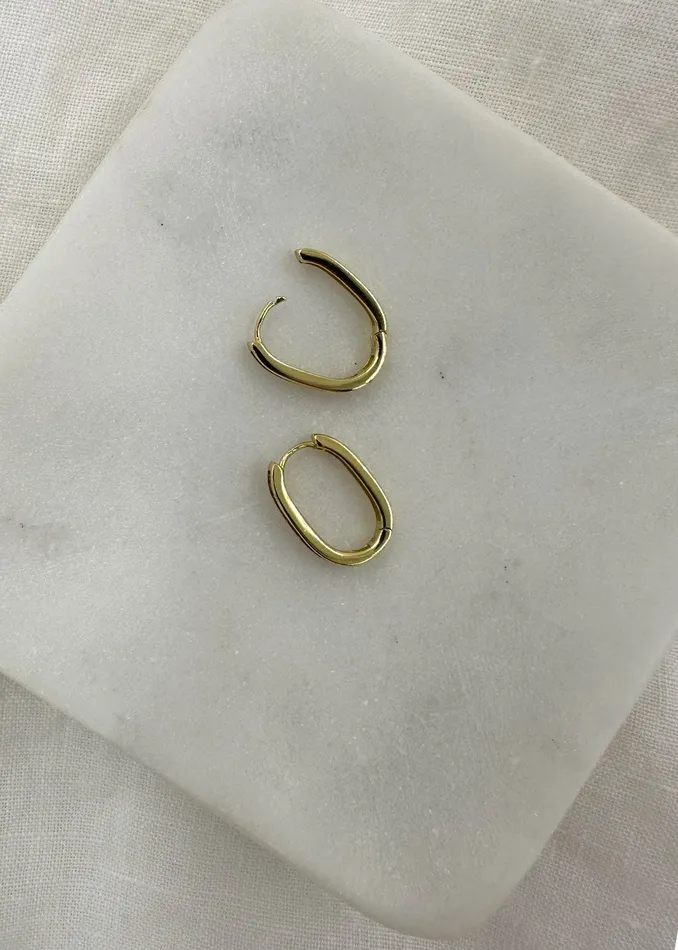 Bella Wren Jewelry Earrings Paris Hoop Onyx