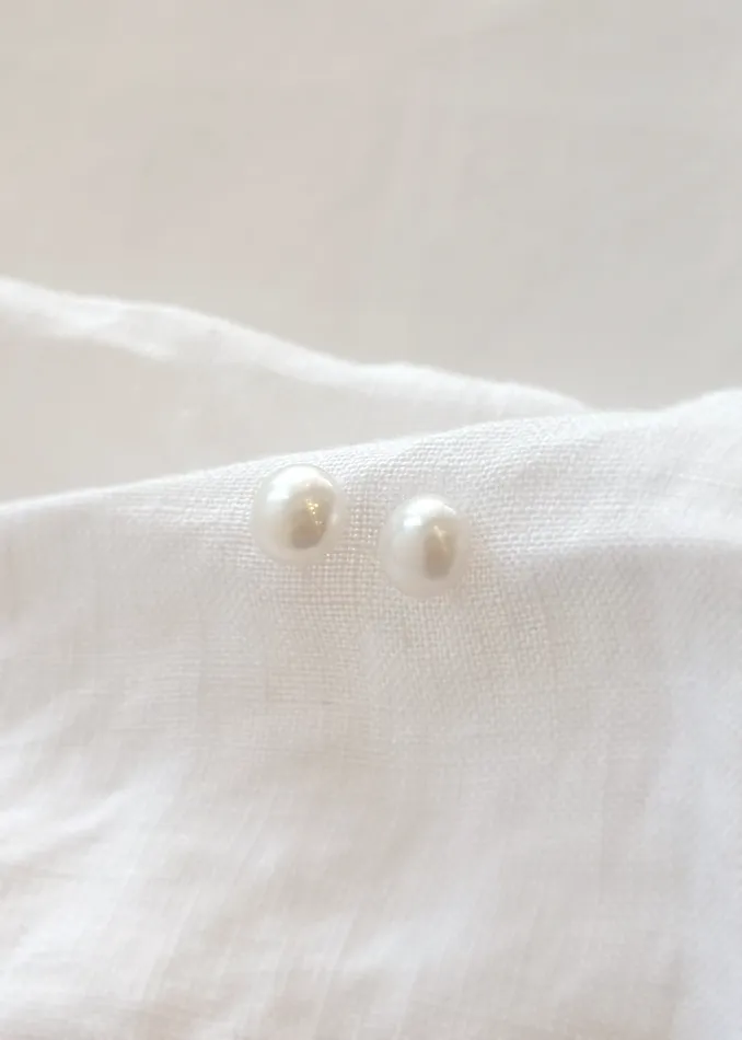 Bella Wren Jewelry Earrings Tide Pearl Stud