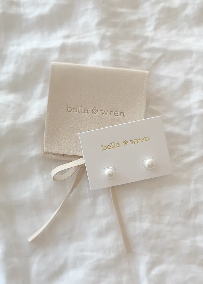 Bella Wren Jewelry Earrings Tide Pearl Stud