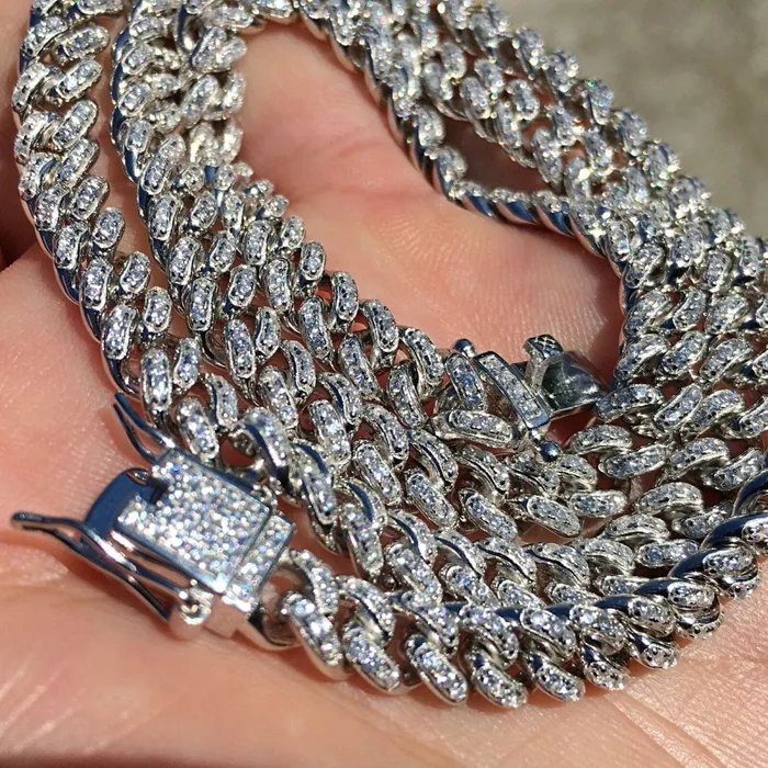 Bling Cartel Admin Necklaces Real 925 Sterling Silver Miami Cuban Iced Chain Flooded Out Necklace 16 x 6MM Bling Cartel Admin Necklaces Real 925 Sterling Silver Miami Cuban Iced Chain Flooded Out Necklace 16 x 6MM