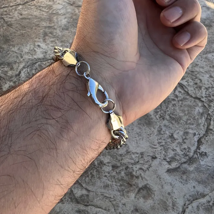 Bracelets Bling Cartel Large Mens Big Rope Chain Hip Hop Bracelet Silver Tone 10MM 10 Inch Bracelets Bling Cartel Large Mens Big Rope Chain Hip Hop Bracelet Silver Tone 10MM 10 Inch