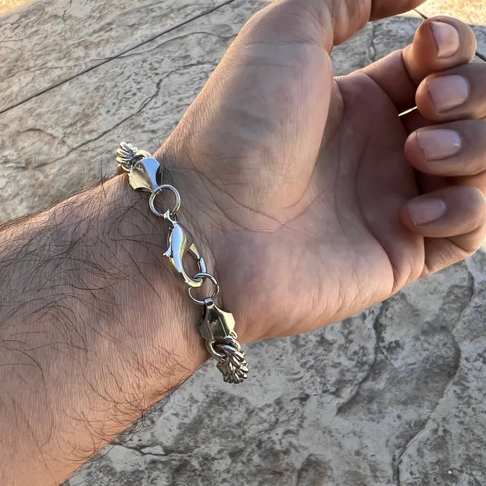 Bracelets Bling Cartel Large Mens Big Rope Chain Hip Hop Bracelet Silver Tone 10MM 10 Inch Bracelets Bling Cartel Large Mens Big Rope Chain Hip Hop Bracelet Silver Tone 10MM 10 Inch