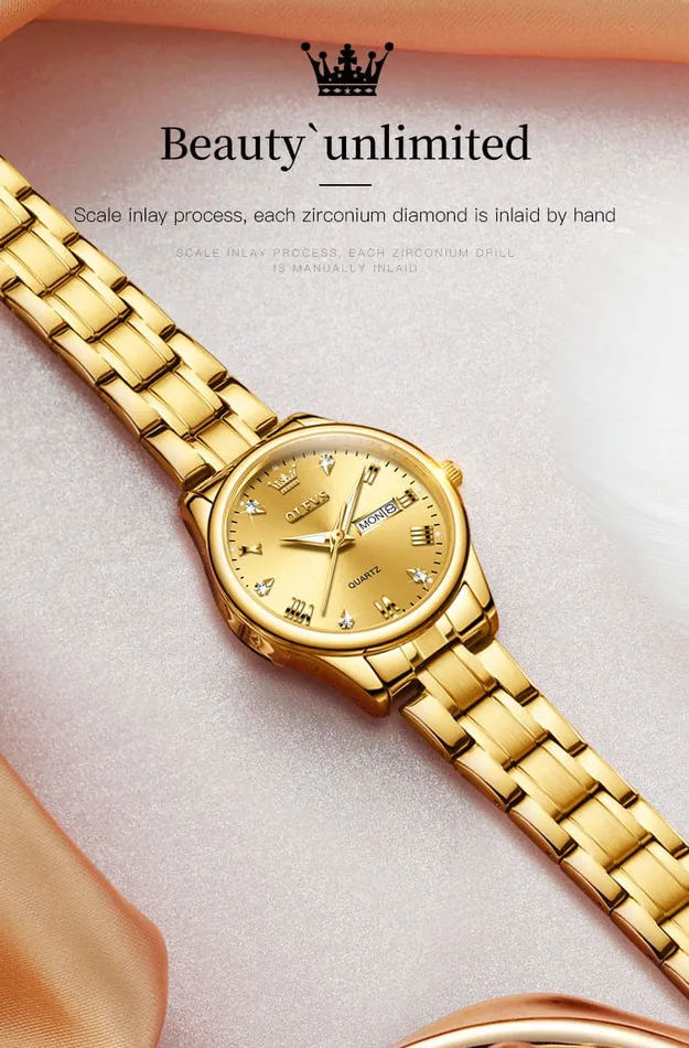 Bracelets Divine Inspiration Styles OLEVS Womens Fine Fashion Premium Quality Luxury Style Stainless Steel Bracelet Watch