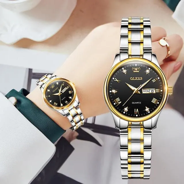 Bracelets Divine Inspiration Styles OLEVS Womens Fine Fashion Premium Quality Luxury Style Stainless Steel Bracelet Watch