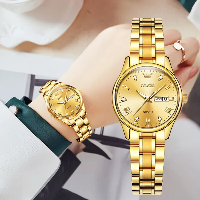 Bracelets Divine Inspiration Styles OLEVS Womens Fine Fashion Premium Quality Luxury Style Stainless Steel Bracelet Watch
