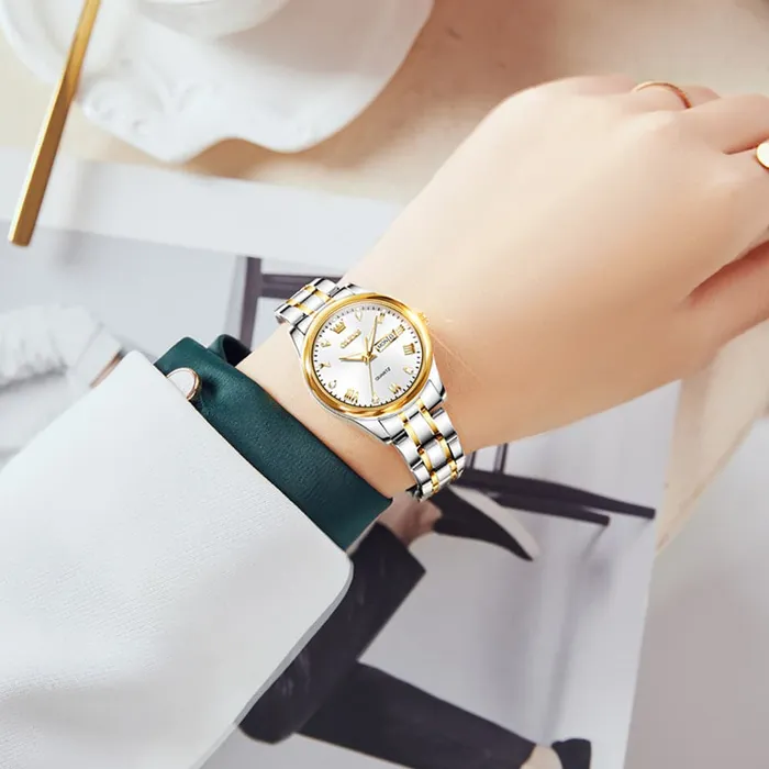 Bracelets Divine Inspiration Styles OLEVS Womens Fine Fashion Premium Quality Luxury Style Stainless Steel Bracelet Watch