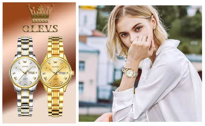 Bracelets Divine Inspiration Styles OLEVS Womens Fine Fashion Premium Quality Luxury Style Stainless Steel Bracelet Watch