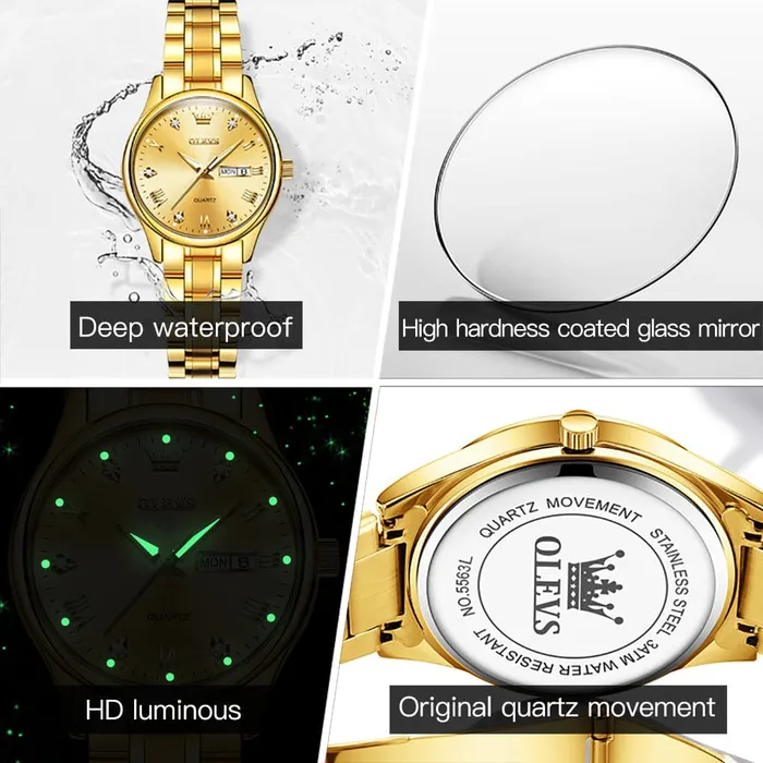 Bracelets Divine Inspiration Styles OLEVS Womens Fine Fashion Premium Quality Luxury Style Stainless Steel Bracelet Watch