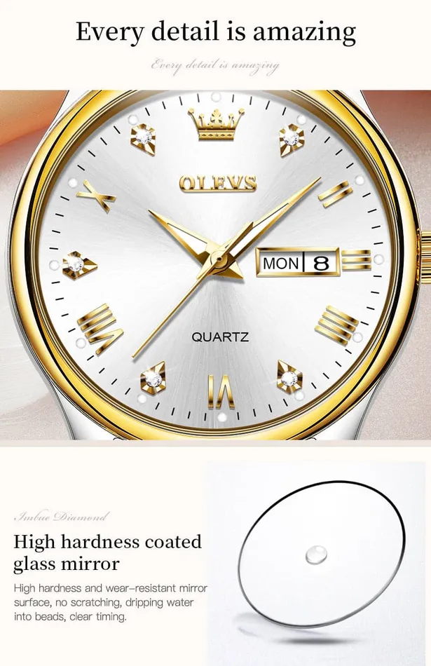 Bracelets Divine Inspiration Styles OLEVS Womens Fine Fashion Premium Quality Luxury Style Stainless Steel Bracelet Watch