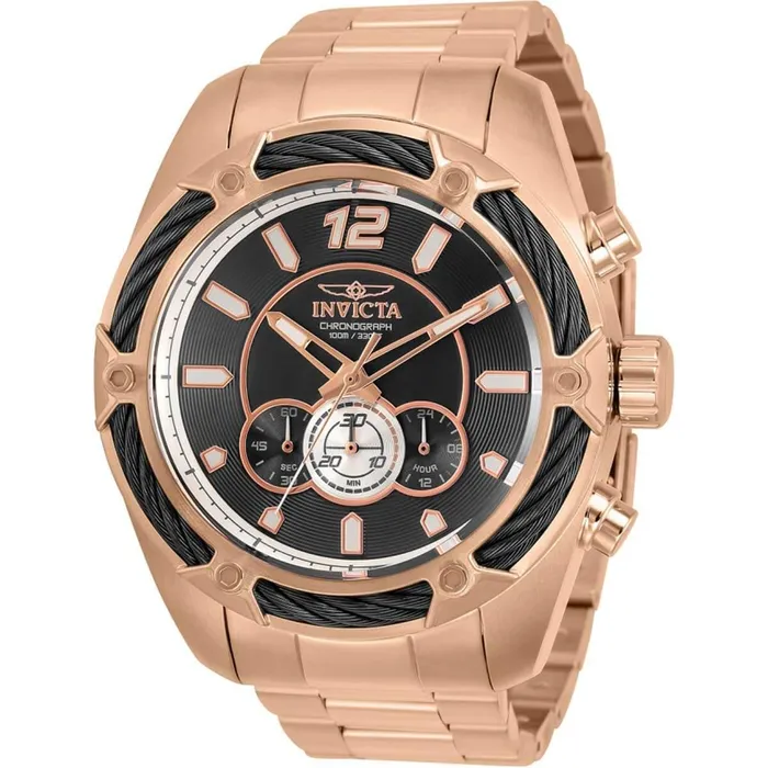 Bracelets Invicta Invicta Mens Chronograph Watch Bolt Black Dial Rose Gold Bracelet 31476 Bracelets Invicta Invicta Mens Chronograph Watch Bolt Black Dial Rose Gold Bracelet 31476