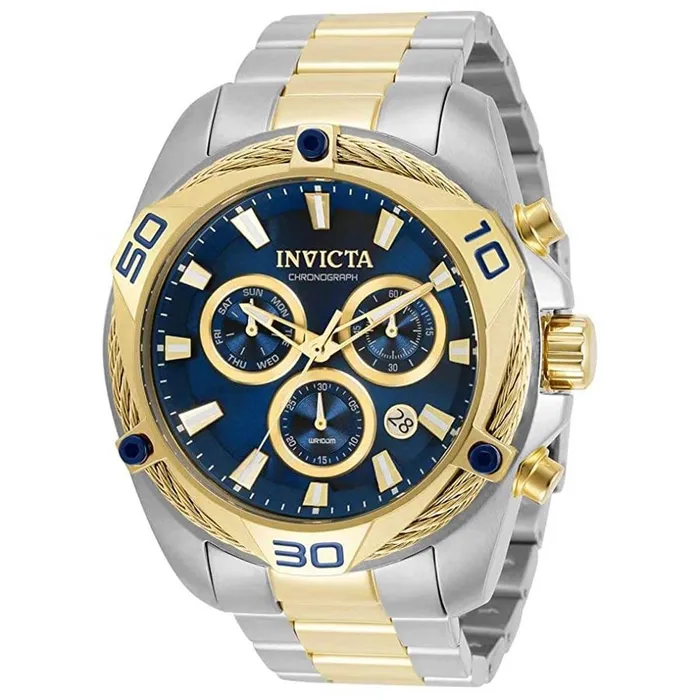 Bracelets Invicta Invicta Mens Chronograph Watch Bolt Blue and Gold Dial Two Tone Bracelet 31321 Bracelets Invicta Invicta Mens Chronograph Watch Bolt Blue and Gold Dial Two Tone Bracelet 31321