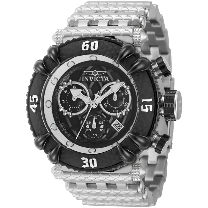 Bracelets Invicta Invicta Mens Chronograph Watch Subaqua Black Dial Silver Tone Bracelet 43895