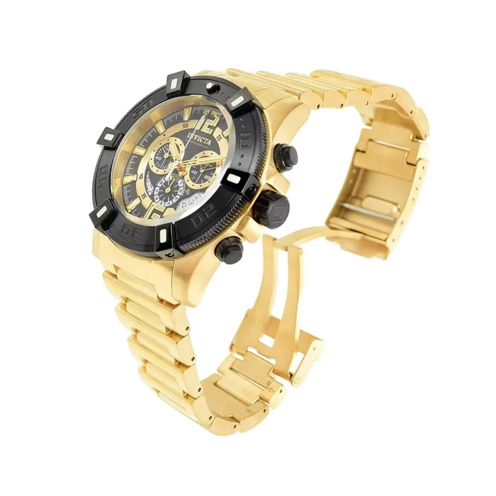 Bracelets Invicta Invicta Mens Quartz Watch Luminary Black Dial Yellow Gold Bracelet 38195 Bracelets Invicta Invicta Mens Quartz Watch Luminary Black Dial Yellow Gold Bracelet 38195