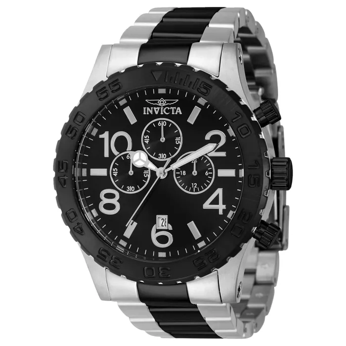 Bracelets Invicta Invicta Mens Quartz Watch Specialty Two Tone Silver Tone and Black Bracelet 40606 Bracelets Invicta Invicta Mens Quartz Watch Specialty Two Tone Silver Tone and Black Bracelet 40606