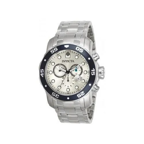 Bracelets Invicta Invicta Mens Stainless Steel Watch Pro Diver Blue Bezel Silver Dial Dive 80058