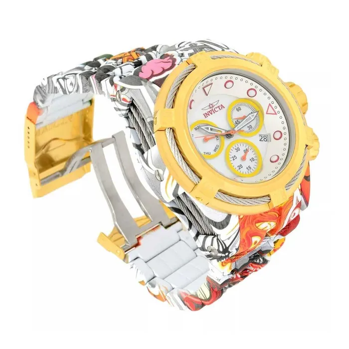 Bracelets Invicta Invicta Mens Swiss Quartz Watch Bolt Chronograph Stainless Steel Bracelet 34715