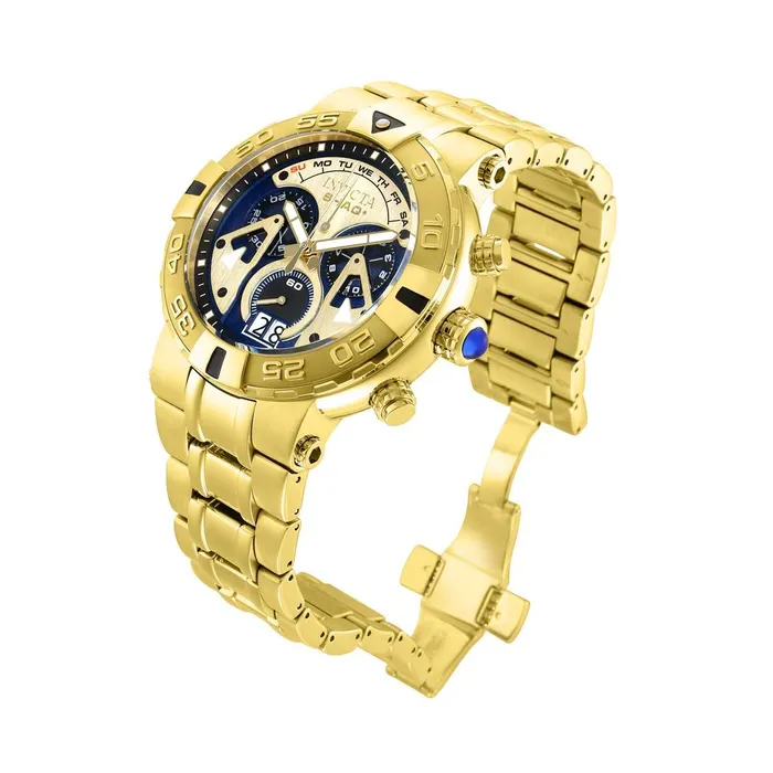 Bracelets Invicta Invicta Mens Watch Shaq Gold Tone and Blue Dial Yellow Gold Bracelet 33783 Bracelets Invicta Invicta Mens Watch Shaq Gold Tone and Blue Dial Yellow Gold Bracelet 33783