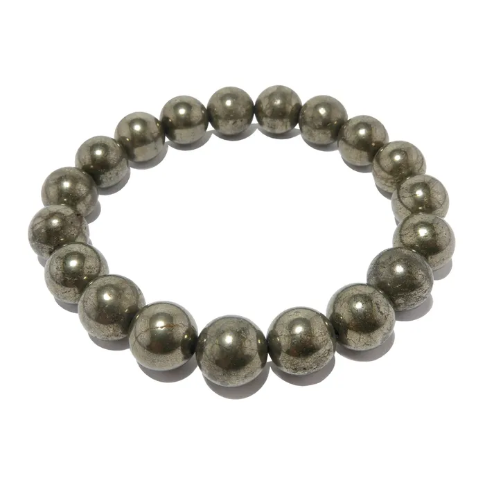 Bracelets Satin Crystals Pyrite Bracelet Gold Rush Abundance Money Stone
