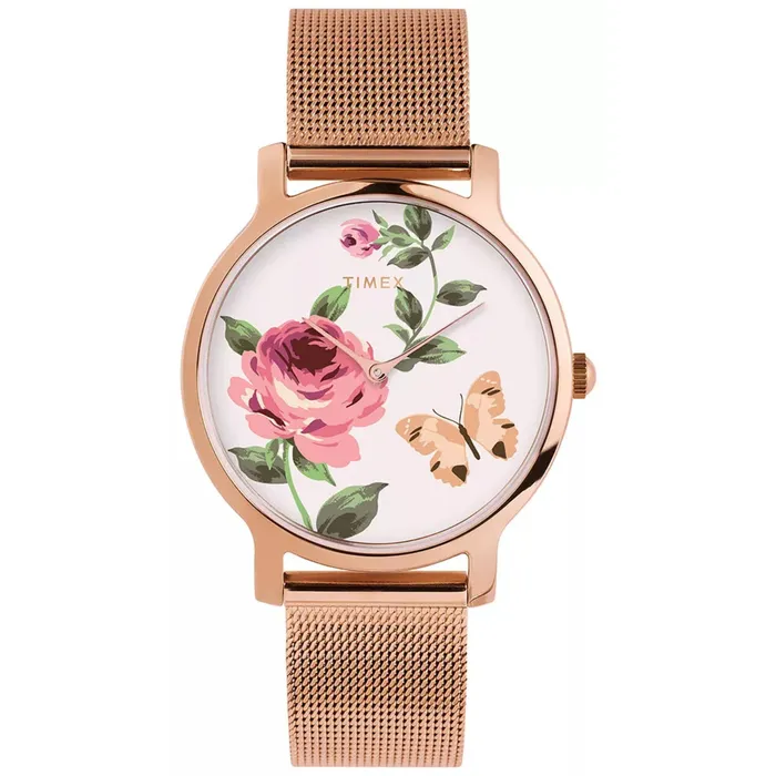 Bracelets Timex Timex Womens Watch Full Bloom Rose Gold Stainless Steel Mesh Bracelet TW2U19000 Bracelets Timex Timex Womens Watch Full Bloom Rose Gold Stainless Steel Mesh Bracelet TW2U19000