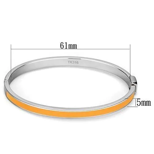 Bracelets TK749 High polished no plating Stainless Steel Bangle with Epoxy in Topaz Alamode