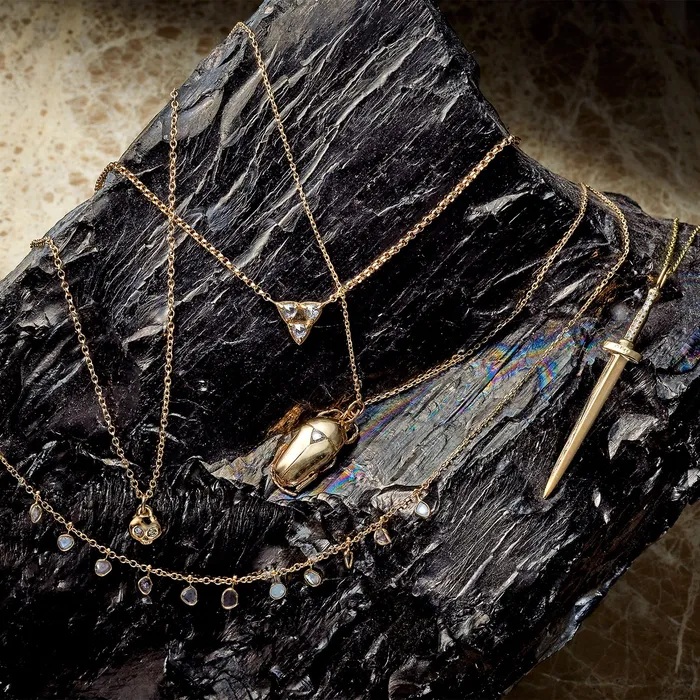 Celine DAoust Necklaces Diamond King Scarab Necklace