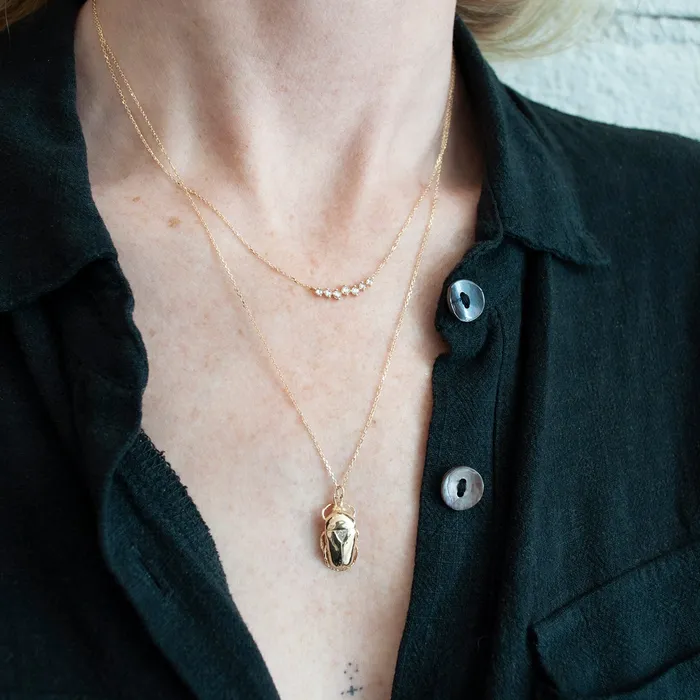 Celine DAoust Necklaces Twisted Rose Cut Diamonds Necklace