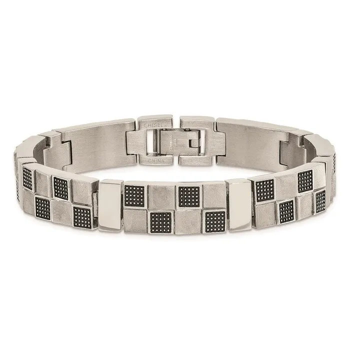 Chisel Bracelets Stainless Steel Antiqued Brushed and Polished Bracelet Chisel Bracelets Stainless Steel Antiqued Brushed and Polished Bracelet