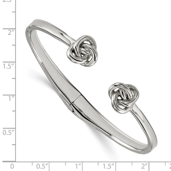 Chisel Bracelets Stainless Steel Polished Knot Hinged Cuff Bangle Chisel Bracelets Stainless Steel Polished Knot Hinged Cuff Bangle