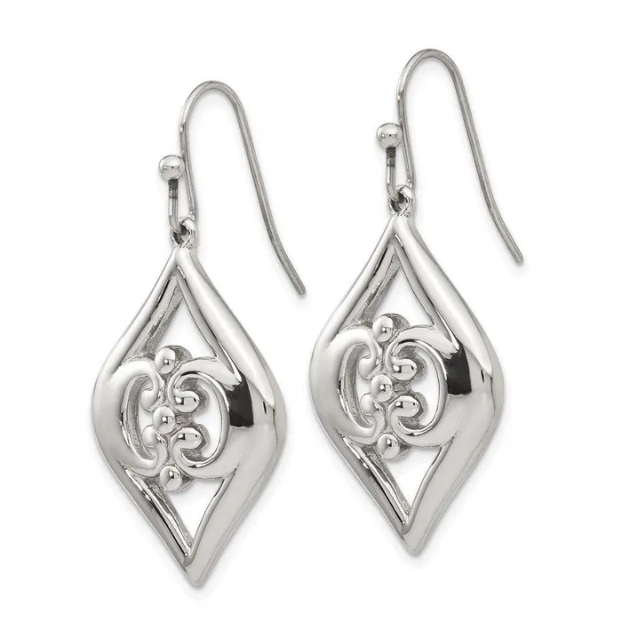 Chisel Earrings Stainless Steel Shepherd Hook Dangle Earrings