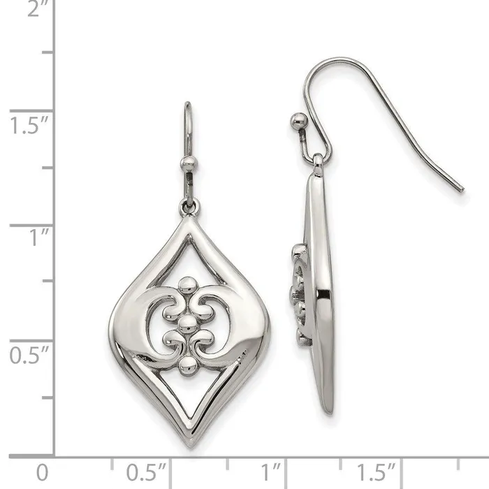 Chisel Earrings Stainless Steel Shepherd Hook Dangle Earrings