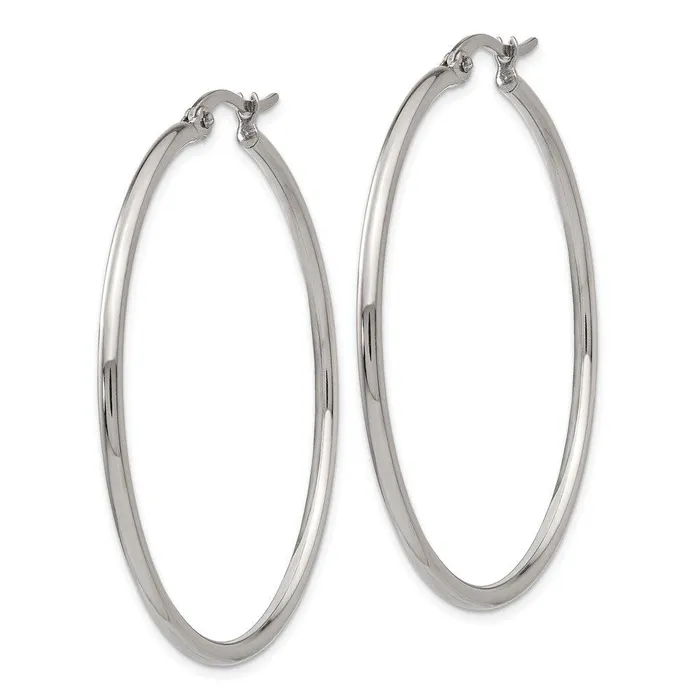 Chisel Stainless Steel Polished Hoop Earrings Earrings Chisel Stainless Steel Polished Hoop Earrings Earrings