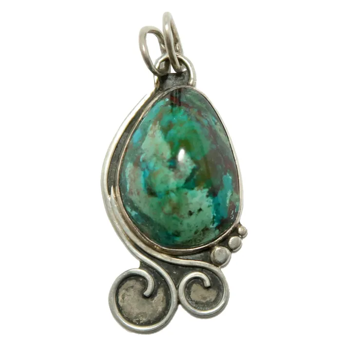 Chrysocolla Pendant Cuprite Sonora Gem Sterling Silver Satin Crystals Necklaces Chrysocolla Pendant Cuprite Sonora Gem Sterling Silver Satin Crystals Necklaces