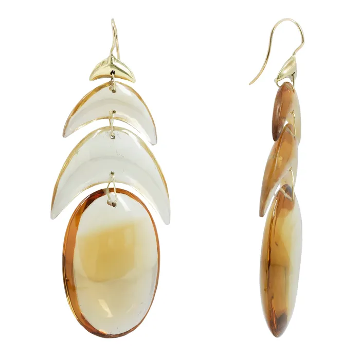 Citrine Peacock Earrings TenThousandThings Earrings