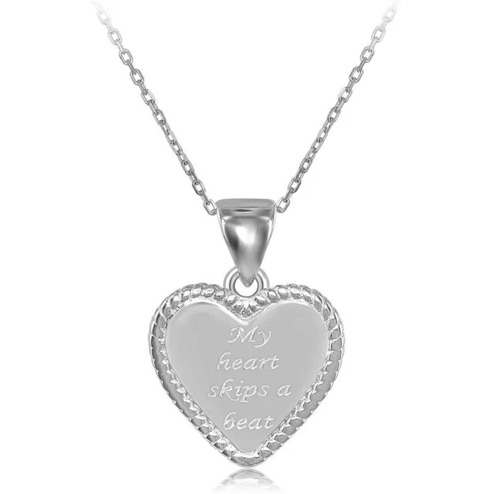 Classic Necklaces Sterling Silver My Heart Skips a Beat Pendant Chain