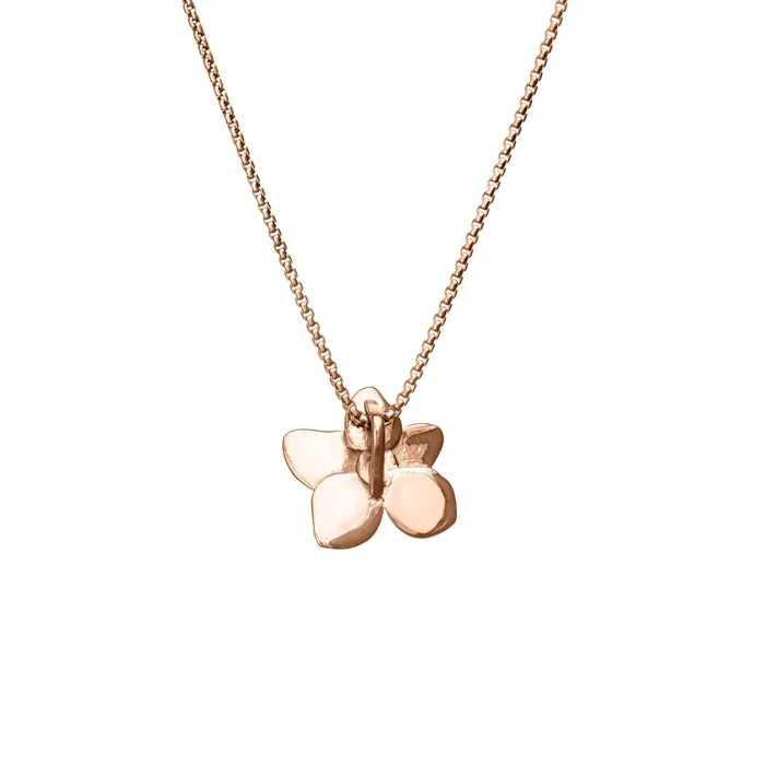 closebymejewelry Necklaces Hydrangea Cremation Necklace in 14K Rose Gold