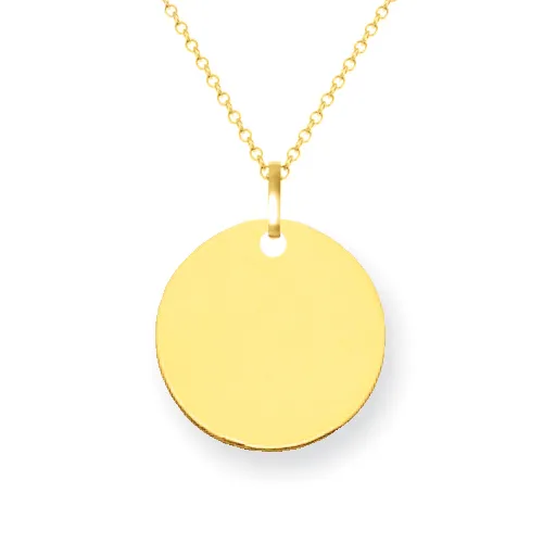 deBebians Necklaces 14k Gold Initial Necklace 10mm