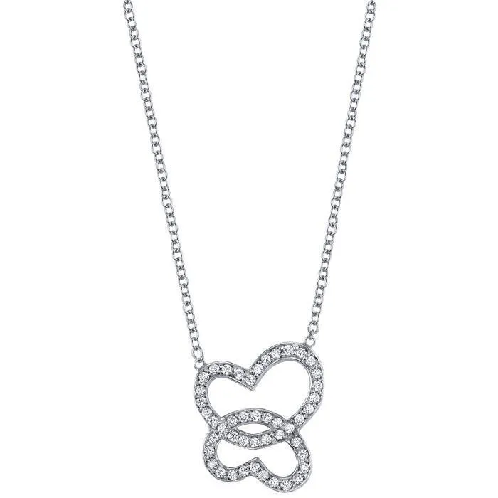 Diamond Double Heart Pendant deBebians Necklaces