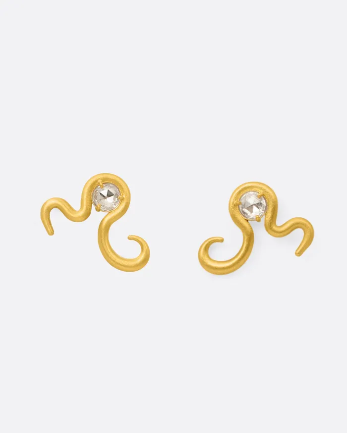 Diamond Snake Stud LORI LEVEN Earrings