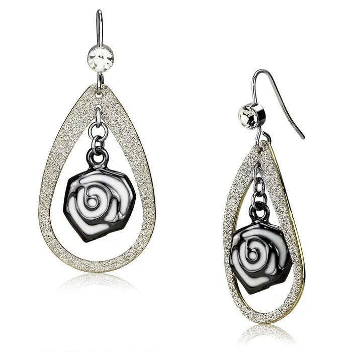 Earrings Alamode LO2717 Special Color Iron Earrings with Top Grade Crystal in Clear Earrings Alamode LO2717 Special Color Iron Earrings with Top Grade Crystal in Clear