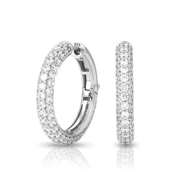 Earrings Belle Etoile Belle Etoile Pav Earrings Silver