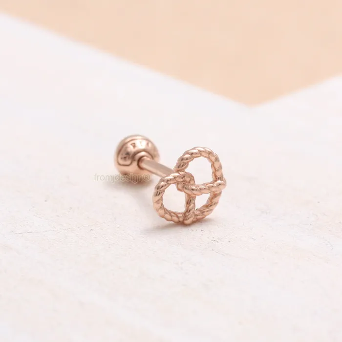 Earrings from J Shop Small Rope Pretzel Ear Piercing