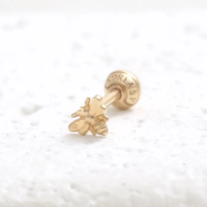 Earrings from J Shop Tiny Bee Ear Piercing