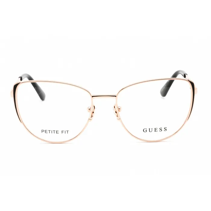 Earrings Guess Womens Eyeglasses Full Rim Shiny Rose Gold Metal Cat Eye Frame GU2904 028 GUESS