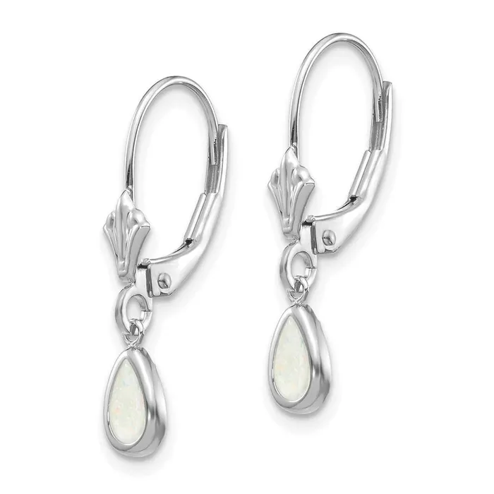 Earrings Jewelry 14k White Gold 6x4mm OpalOctober Earrings
