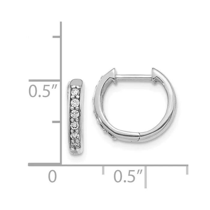 Earrings Jewelry 14k White Gold Diamond Hoop Earrings