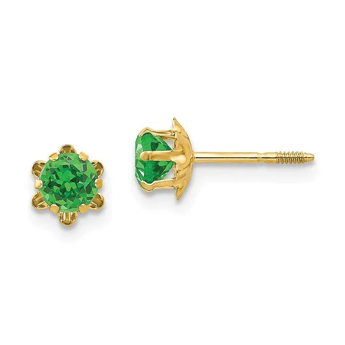 Earrings Jewelry Madi K Kids 14k 4mm Synthetic May Screwback Earrings