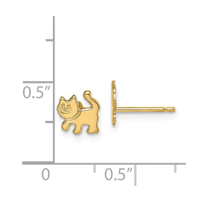 Earrings Jewelry Madi K Kids 14k Kitten Post Earrings