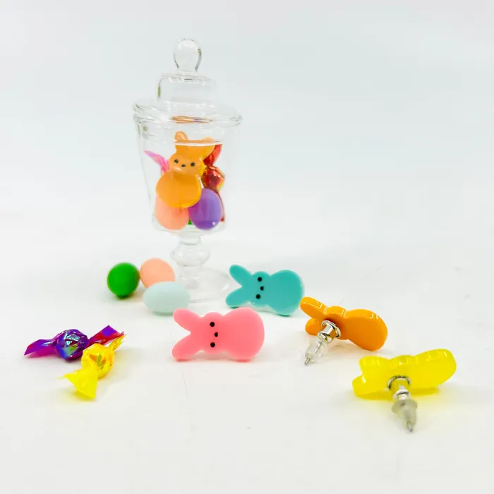  Earrings Tiniest Jar of Easter Peep Earring Jars